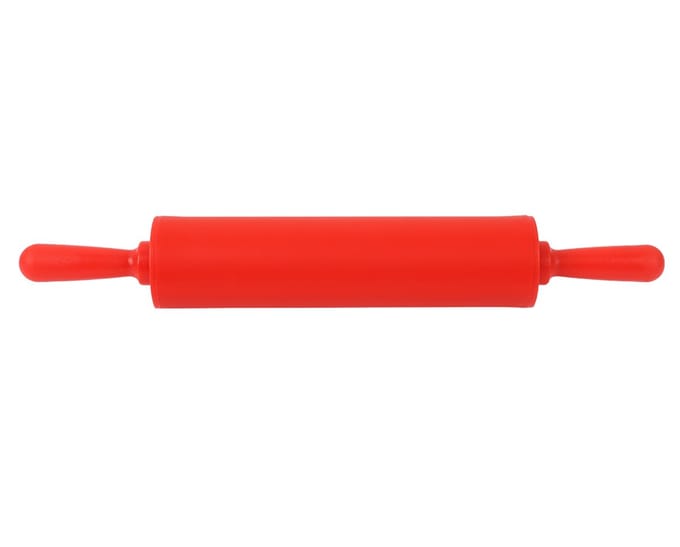 Cuhostki 1 Stuks Siliconen Deegroller - Feestelijk Rood - Middelgroot - Non-Stick Bakken
