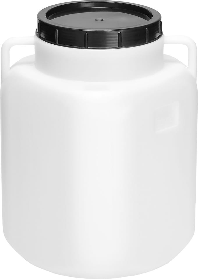 Garronda 50L - Plastic Vat BPA-vrij - Vierkant vat en Container met Deksel – Wit – GD-STE-BarrelP