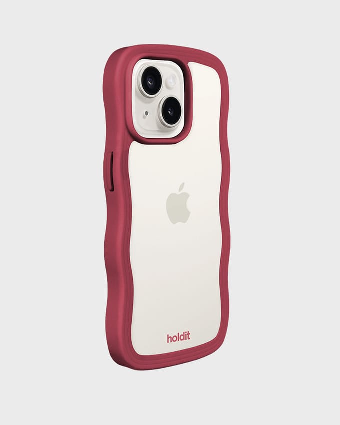 Phone Case Wavy Red Velvet/Transparent iPhone 13