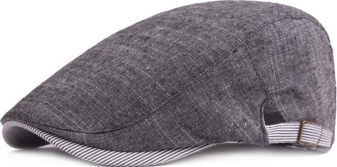 Flatcap - Platte pet - Verstelbaar - Zwart/Wit