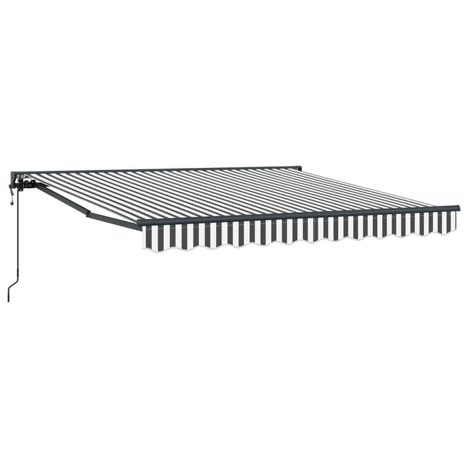 vidaXL - Zonnescherm - Frame - Antraciet - en - Wit - 350 - x - 250 - cm