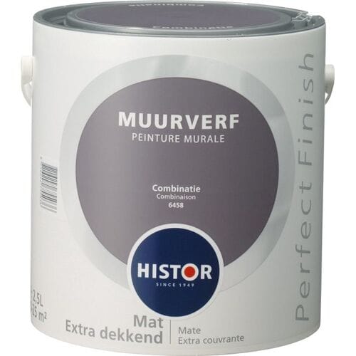 Histor Perfect Finish Muurverf Mat - 2,5 Liter - Combinatie