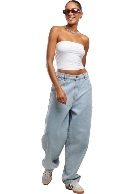 Urban Classics Top - Crop Top (2-pack) - S tot XL - voor Vrouwen - zwart-wit