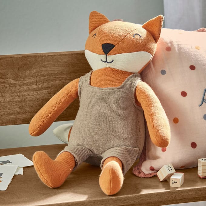 LOBERON Knuffeltje Fuzzlin oranje/grijs