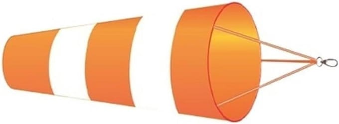 Windzak - Windvlag meting - Windrichting meten - Reflecterende band - 60-100 cm - Oranje wit