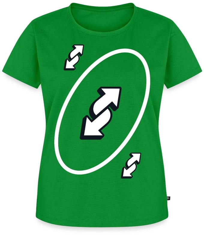 UNO Reverse Kaart Kostuum Premium T Shirt Dames