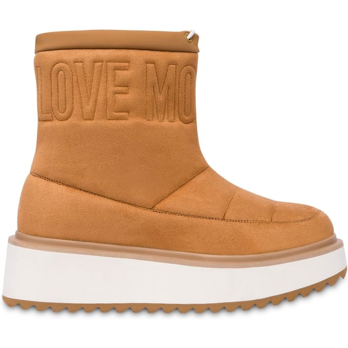 Moschino Platform Power Velour Snow Boots Brown Größe: 36 | Stiefel Outlet | Damen | Weiß