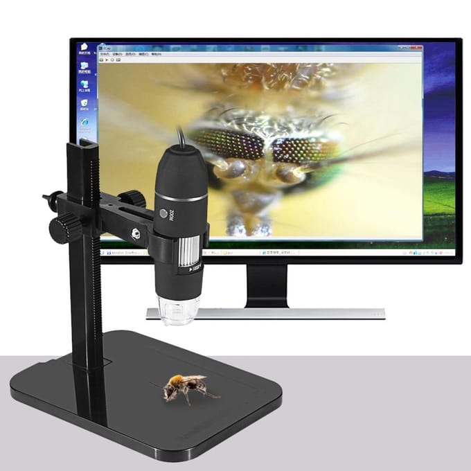 Portable USB2.0 numérique 2 millions de Pixels pratique loupe Microscope caméra noir noir