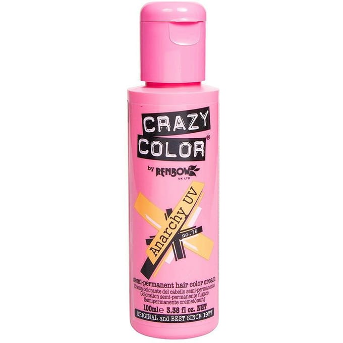 Crazy Color Semi-Permanent Hair Color Cream 76 Anarchy UV 100ml