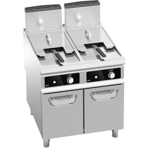 GGM Gastro Gas Doppelfritteuse - 18+18 Liter - 28 kW - Indirekte Beheizung - Bflex Digital