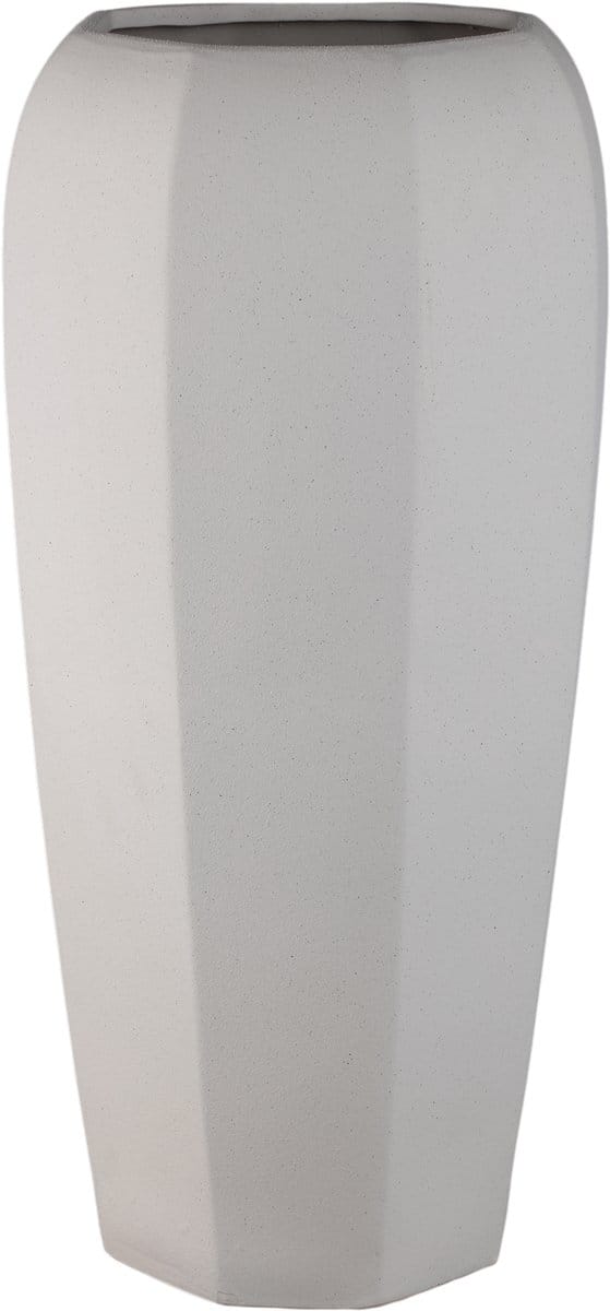 PTMD Myrick Cream Ceramic Pot Octagon Shape XL