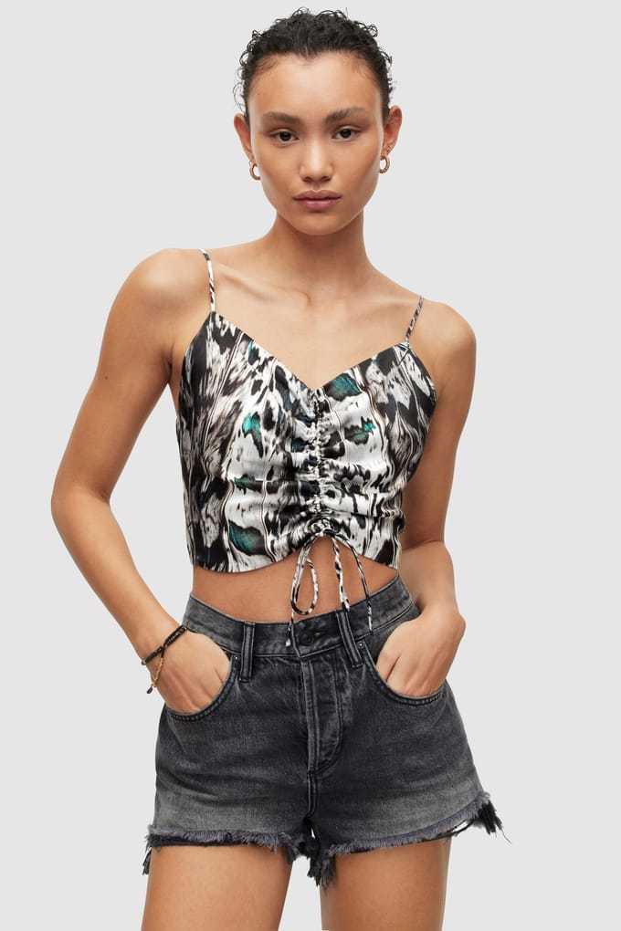 AllSaints Alexia Ines Top White Mono Größe: 6 | Tanktops Outlet | Damen | Weiß