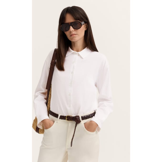 Bugatti Damen Blouse in A-lijn van elastisch katoenmengsel