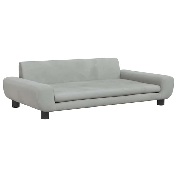 vidaXL - Hondenmand - 100x54x33 - cm - fluweel - lichtgrijs