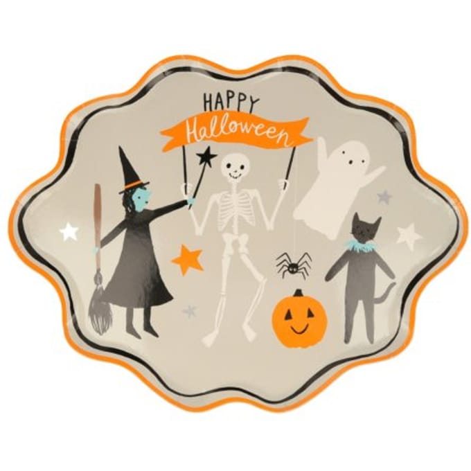 Meri meri halloween bordjes papier happy halloween à 8 stuks