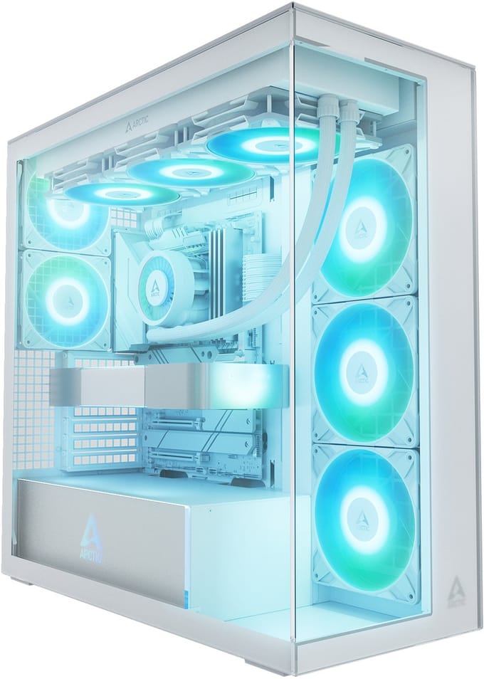 ARCTIC Xtender White (Clear Glass) Midi Tower Wit
