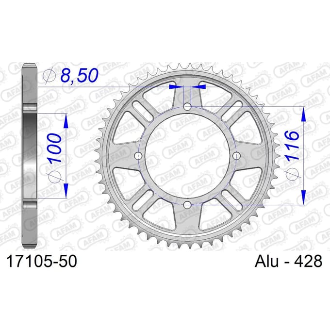 Tandwiel Afam 428 50 dents