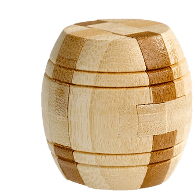 Eureka 3D Bamboo Brain Puzzle Barrel 3D Puzzels