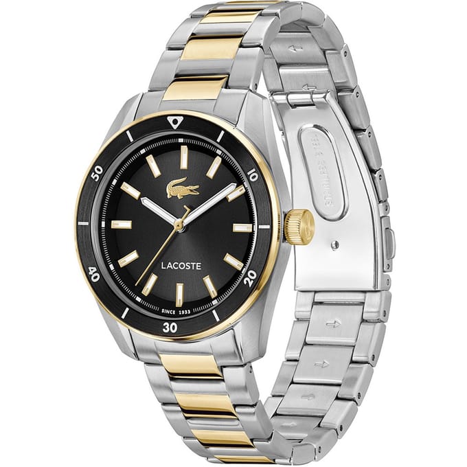 Lacoste LC2011488 Boston Staal Bico Zwart 39mm