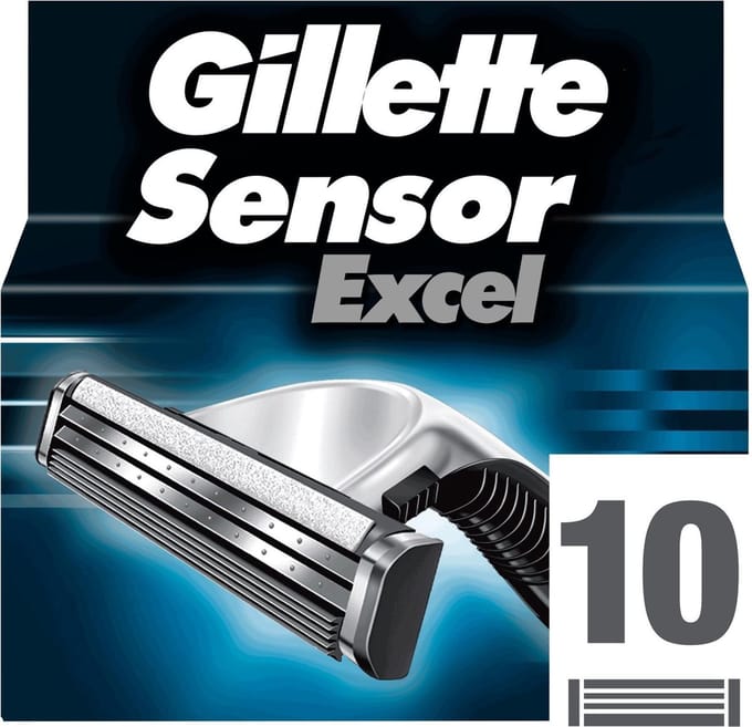 Gillette Sensor Excel Scheermesjes Mannen - 10 Stuks