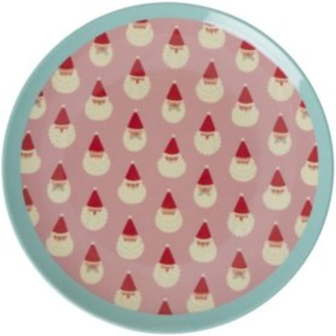 Rice kerst melamine dessert bord baby santa