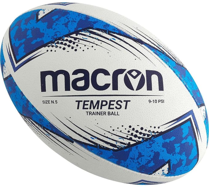 Macron Tempest (Size 5) Rugbybal - Royal | Maat: 5