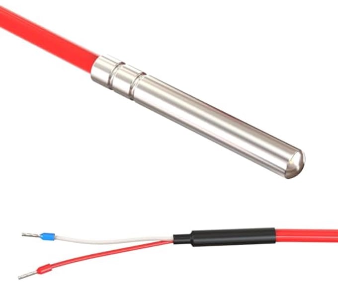 Temperatuursensor PT1000 met Siliconen Kabel en 2-draadsverbinding -50 tot 200°C - IP65
