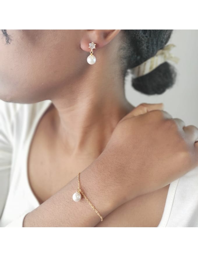 Pauline Crystal Pearl-set en doos - Kristal