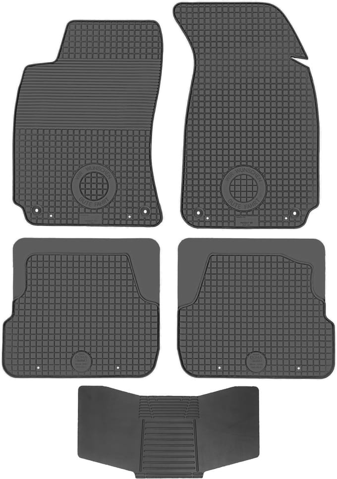 Max-Dywanik DOMA - Skoda Superb I 2001-2008 - Zwarte Rubberen Matten - Precieze Pasvorm