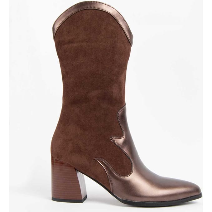 Bota De Tacón Para Mujer.  Montevita  Tejan8  100946 41 bruin