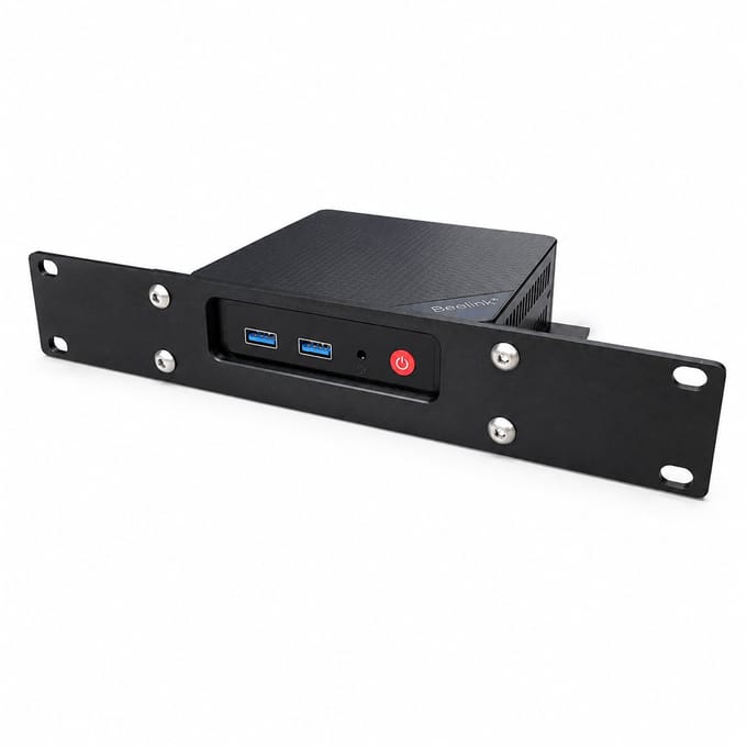 10 Inch 1U Rack Mount Geschikt voor Beelink Mini S12 – Mini PC Serverkast Houder – Zwart