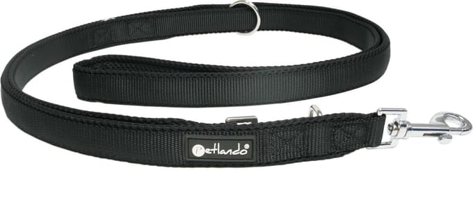 Petlando Trainingslijn Mesh Zwart - Hondenriem - 230x1.5 cm