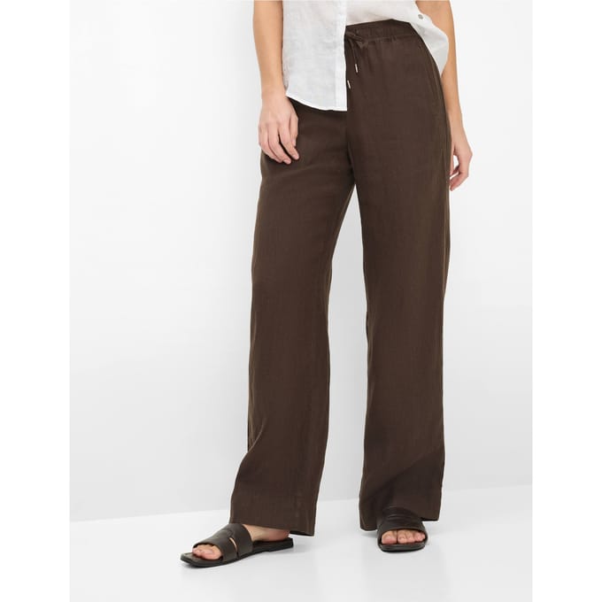 Brax Dames Broek  Style FARINA dark ebony, donkerbruin, maat 36