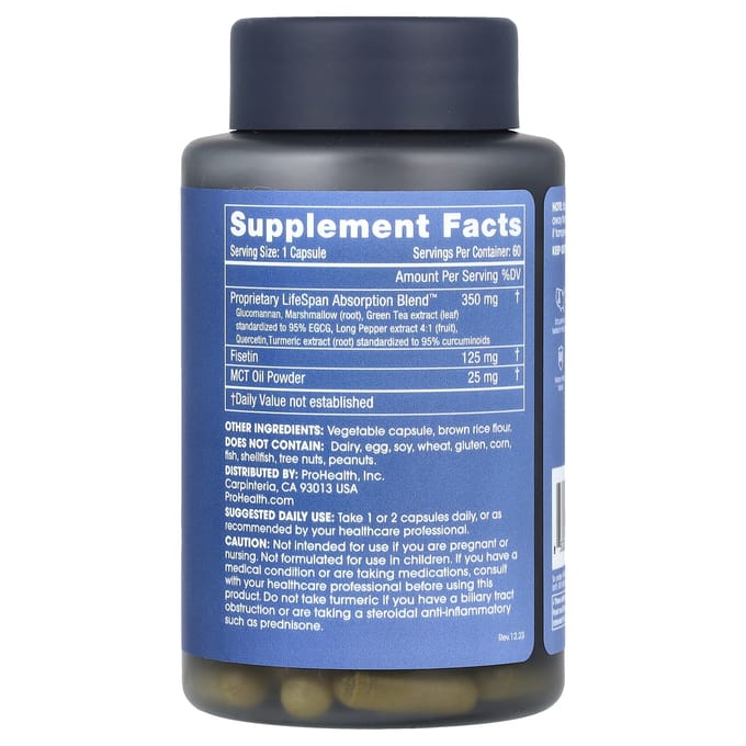 Fisetin Pro Longévité Plus, 60 Gélules
