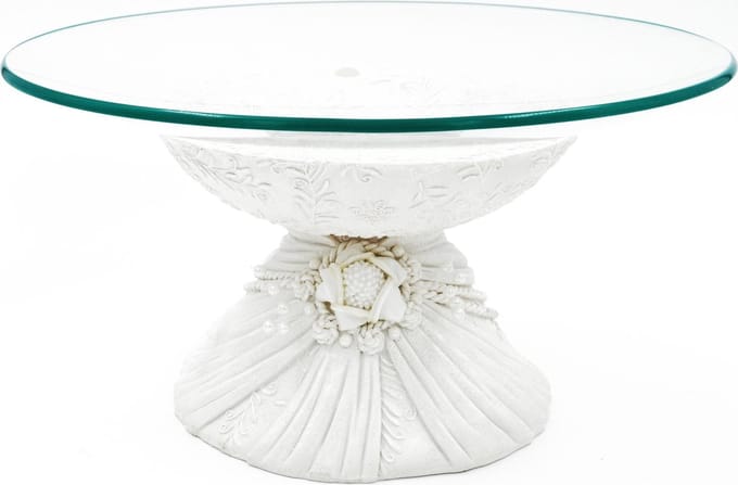 Decoratie Schaal - Glas - Wit - Ø32cm
