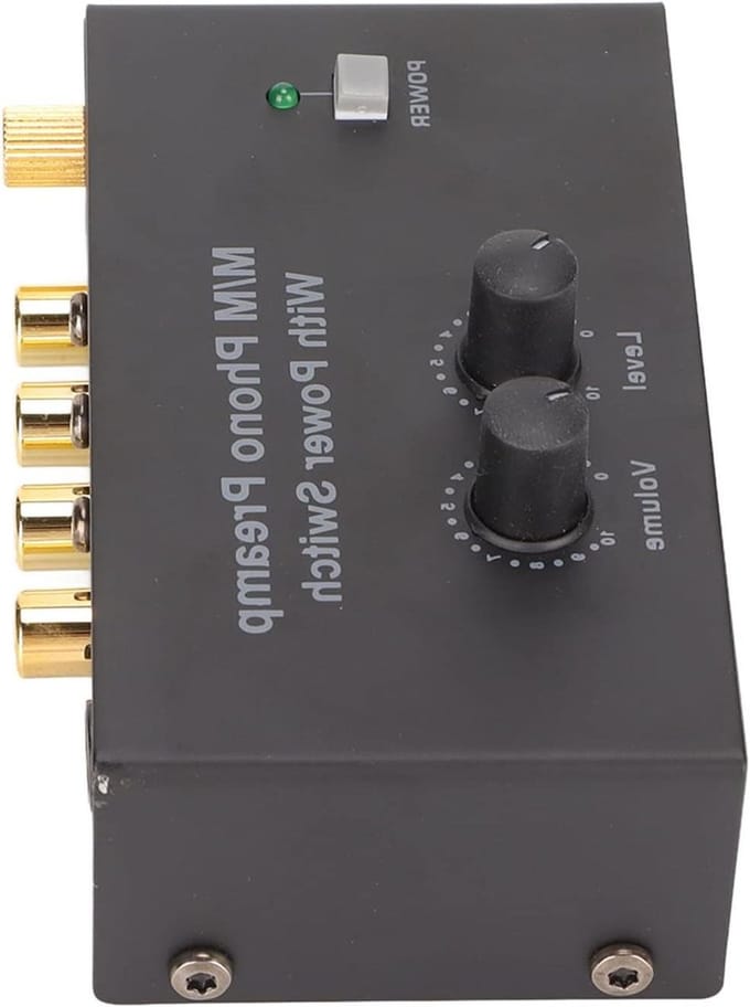 Phono Voorversterker - Platenspeler Versterker - Muziek Luisteren - Geavanceerd Circuit - Compact Formaat - Zwart