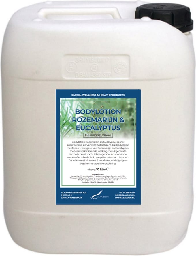 Bodylotion Rozemarijn & Eucalyptus 10 Liter - navulling