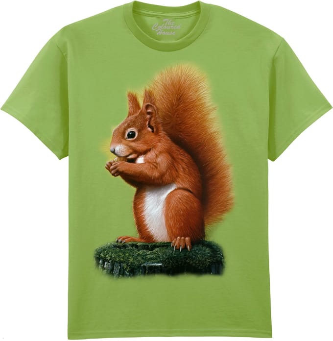 Rode Eekhoorn Red Squirrel The Coloured House T-shirt S