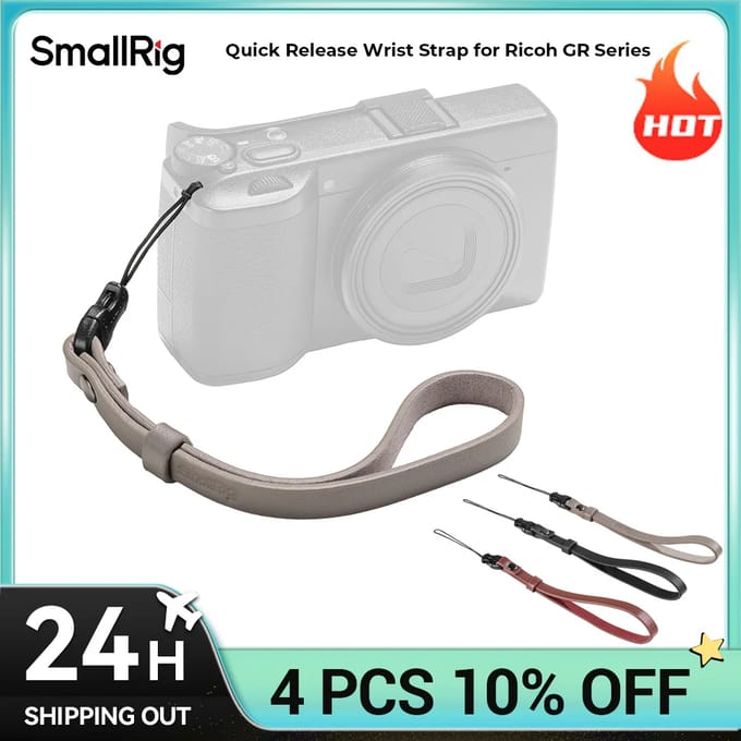 SmallRig 5682 Quick Release Wrist Strap for Ricoh GR Series (Grey)