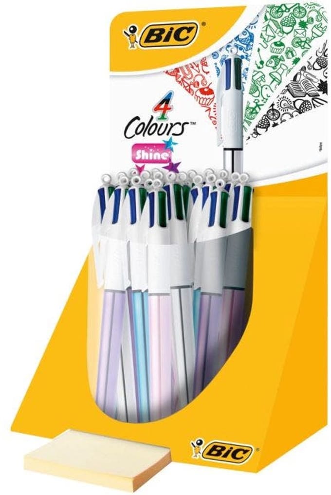 BIC 4 Colours Shine, Meerkleurig, 20 stuk(s), Medium