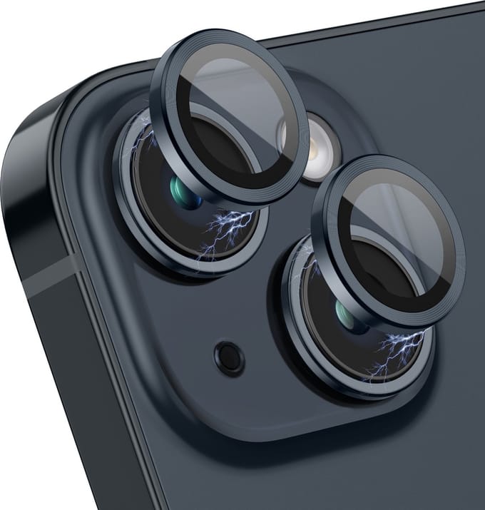 Camera Lens Screen Protector geschikt voor iPhone 14 / iPhone 14 Plus Camera Lens Screen Protector - Screenprotector - Middernacht - Camera Protector geschikt voor iPhone 14 / iPhone 14 Plus - Gehard Glas