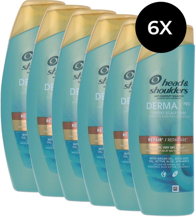 Head & Shoulders DermaXPro Expert Scalp Care Repair Shampoo - 6 x 225 ml