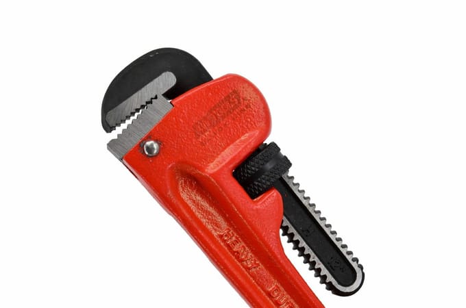 AWTools Black Line - Verstelbare Stillson Pijpsleutel - 350mm - Ergonomisch - Sterke Grip