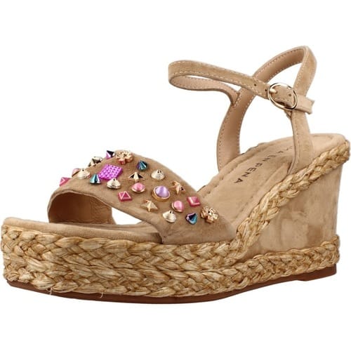 Sandalen met sleehak ALMA EN PENA Sandalia Plataforma Suede