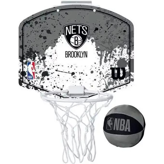 Basketball Basket Wilson Brooklyn Nets Mini Grey