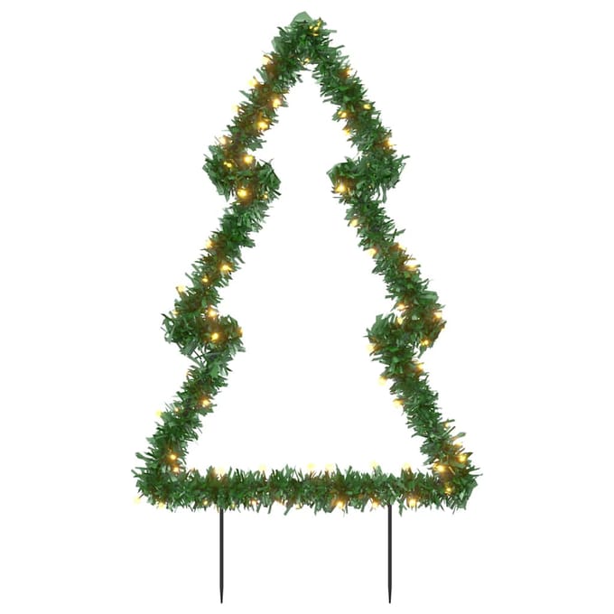 vidaXL - Kerstverlichting - kerstboom - met - grondpinnen - 80 - LED's - 60 - cm