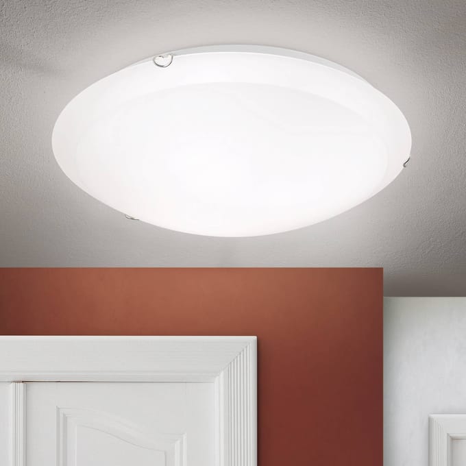 ORION Plafondlamp Agada, opaalglas, chroom, 50 cm