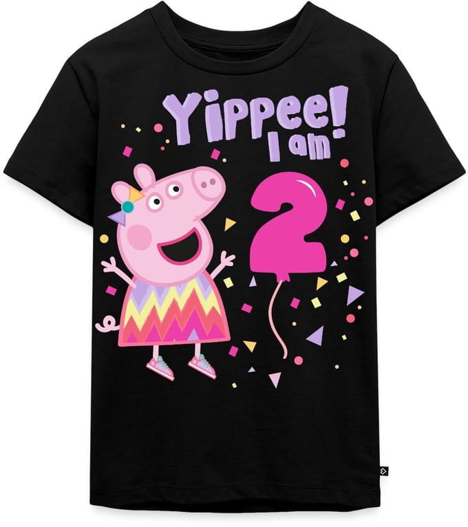 Peppa Pig's 2e Verjaardag Outfit Cadeau Premium T Shirt Kinderen