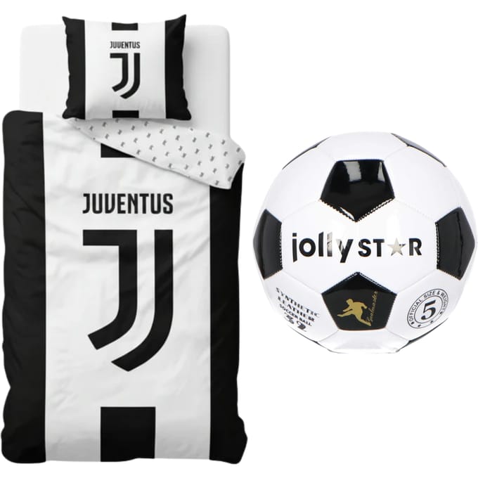 Juventus slaapkamerset; dekbedovertrek en voetbal