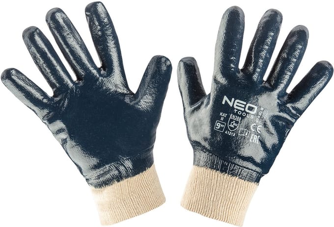 NEO - Werkhandschoen - Katoen Flanel Nitril Coating maat M9